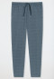 Pantaloni Lounge lunghi jeans in Organic Cotton blu fantasia - Mix+Relax Organic Cotton
