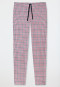 Loungehose lang Organic Cotton kariert rot - Mix+Relax