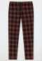 Lounge pants long organic cotton checks anthracite - Mix & Relax