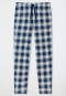 Pantalon d'intérieur long coton bio carreaux bleu nuit - Mix+Relax