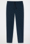Lounge pants long organic cotton petrol patterned - Mix & Relax