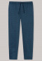 Lounge pants long woven fabric blue-gray patterned - Mix & Relax