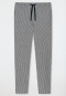 Lounge pants long woven fabric cuffs stripes dark blue - Mix & Relax