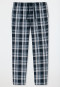 lounge pants long woven blue-white plaid - Mix & Relax