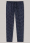 Lounge pants woven long dark blue patterned - Mix+Relax