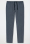 lounge pants long woven fabric dark blue-white striped - Mix & Relax