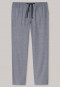 Loungehose lang Webware Fischgrat dunkelgrau gemustert - Mix & Relax