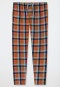 Lounge pants long woven fabric Organic Cotton checks multi-colored - Mix+Relax