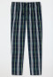 Pantaloni lounge lunghi in tessuto intrecciato di cotone biologico a quadri, multicolore - Mix+Relax