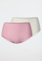 Midi Slips 2er-Pack rosenholz/ creme - Modal Essentials