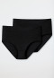 Midi panties 2-pack black - Modal Essentials