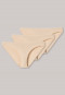 Mini panty 3-pack organic cotton sand - 95/5