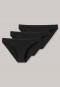 Mini panty 3-pack organic cotton black - 95/5