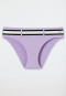 Mini slip de bikini rembourré rayé taille élastique violet - California Dream