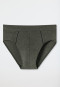 Mini briefs organic cotton piping heather green - Comfort Fit