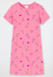 Sleep shirt short-sleeved organic cotton geese pigs pink - Girls World