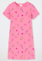 Chemise de nuit manches courtes coton bio oies cochons rose - Girls World