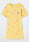 Sleep shirt short-sleeved organic cotton dragonflies cat vanilla - Cat Zoe