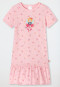 Camicia da notte a maniche corte in cotone biologico, balza, fiori, ballerina, rosa - Princess Lillifee