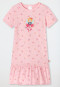Camicia da notte a maniche corte in cotone biologico, balza, fiori, ballerina, rosa - Princess Lillifee