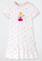 Chemise de nuit manches courtes coton bio volant couronnes princesse blanc - Girls World