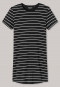 Sleep shirt short-sleeved striped black - Nightwear