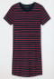 Sleep shirt short-sleeved stripes black-red – selected! premium