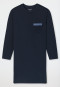 Camicia da notte a maniche lunghe blu - Comfort Nightwear