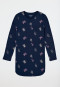 Nachthemd langarm Interlock Traummotive nachtblau - Nightwear