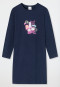 Chemise de nuit manches longues coton bio animaux photo bleu foncé - Girls World