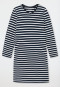 Nachthemd met lange mouwen, gestreept, nachtblauw - Casual Essentials