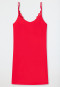 Negligee modal silk lace adjustable straps red - Valentine