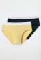 Pantys 2er-Pack Doppelripp dunkelblau/ vanille - Long Life Rib