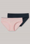 Panty 2-pack piqué nachtblauw-roze - Tension