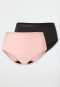 Lot de 2 culottes périodiques en jersey recyclé noir/rosé- Secret Care
