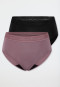 Periodenslips Retro 2er-Pack Spitze schwarz/ mauve - SCHIESSER Care