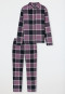Lange flanel pyjama beige nachtblauw - selected! Premium Warming
