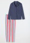 Pyjama long interlock col à revers patte de boutonnage multicolore - Comfort Fit
