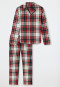 Pyjama lang Webware Organic Cotton Knopfleiste mehrfarbig - X-Mas