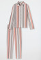 Pigiama di lunghezza in tessuto a strisce multicolore - Modern Nightwear