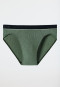 Slip Rio modal rayé vert foncé/blanc - Duality Function
