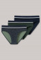 Rio bikini briefs 3-pack organic cotton dark green / blue patterned - 95/5