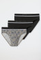 Rio-slip 3-pack biologisch katoen effen met patroon meerkleurig - 95/5
