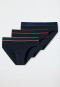 Rio bikini briefs 3-pack organic cotton woven elastic waistband dark blue - 95/5