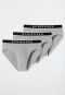 Rio briefs 3-pack organic cotton woven elastic waistband heather gray - 95/5
