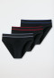 Rio briefs 3-pack organic cotton woven elastic waistband black - 95/5