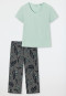 Pigiama a 3/4 in modal con scollo a V, multicolore - Contemporary Nightwear