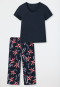 Pajamas 3/4 length modal V-neck multicolored - Contemporary Nightwear
