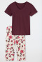 3/4-length pajamas modal V-neck sahara - Modern Floral