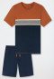 Schlafanzug kurz admiral gemustert - Casual Essentials